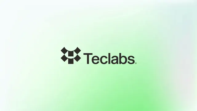 Teclabs logo, geometric, minimal, dark