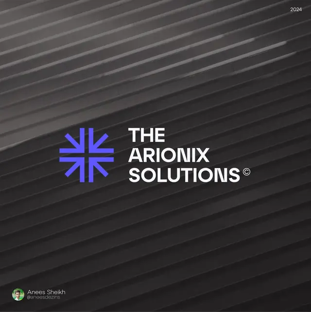 The Arionix Solutions logo, geometric, minimal, cool