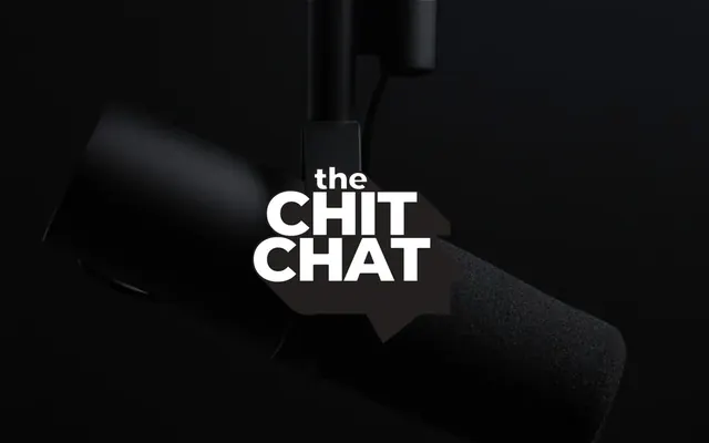The Chit Chat logo, minimal, light