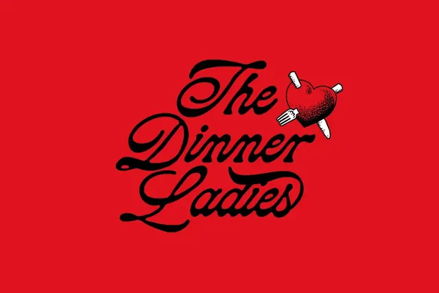 The Dinner Ladies logo, luxury, dark