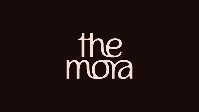 The Mora logo, minimal, line-art, light