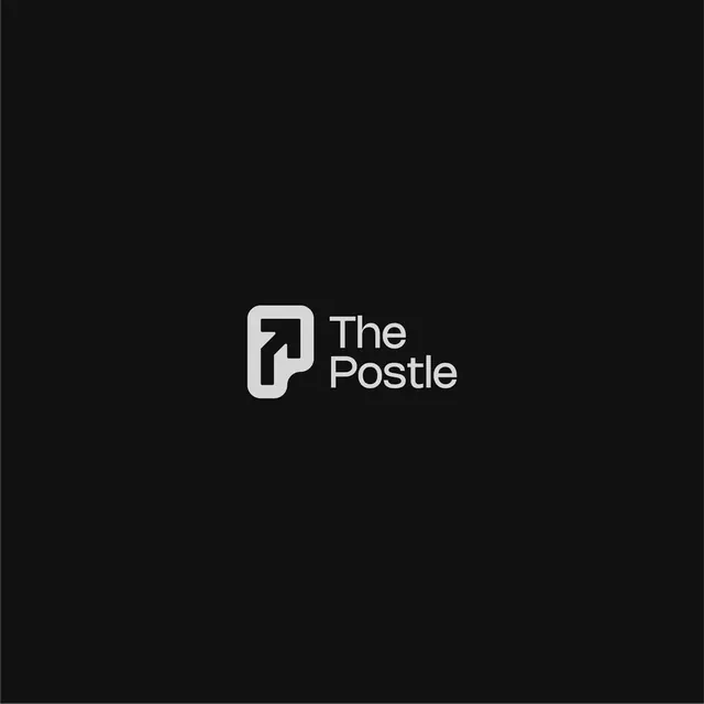 The Postle logo, geometric, minimal, light