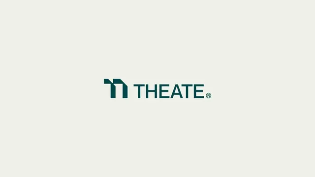 Theate logo, geometric, minimal, cool
