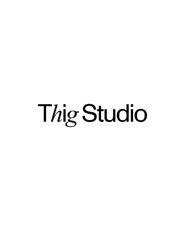 Thig Studio logo, luxury, minimal, dark