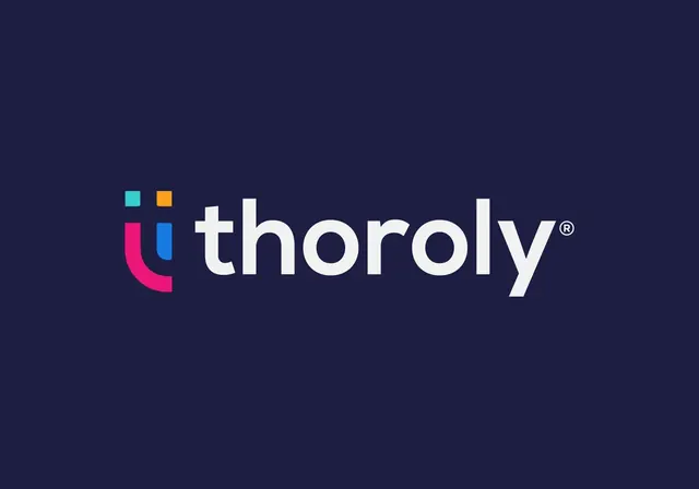 Thoroly logo, geometric, minimal, light