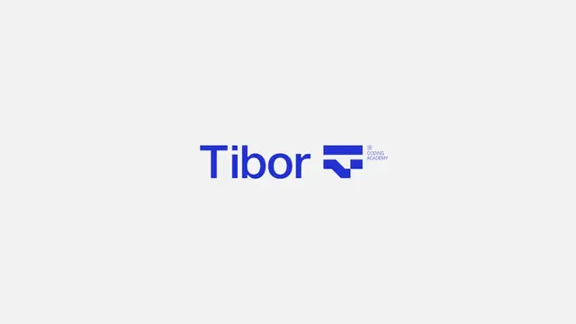 Tibor logo, geometric, minimal, cool
