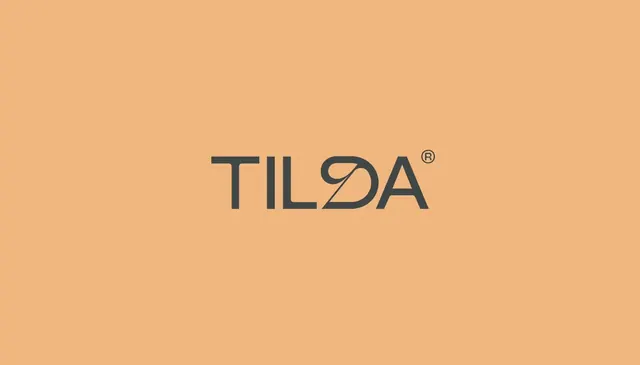 Tilda logo, geometric, minimal, light