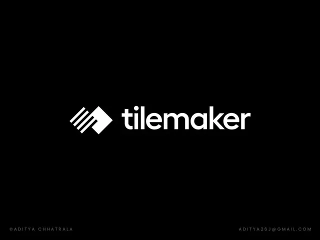 Tilemaker logo, geometric, minimal, light