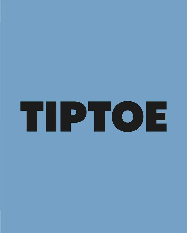 TipToe logo, geometric, minimal, dark