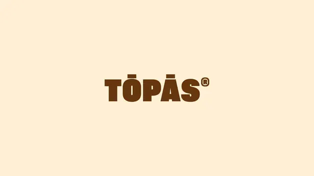 Topas logo, geometric, earthy