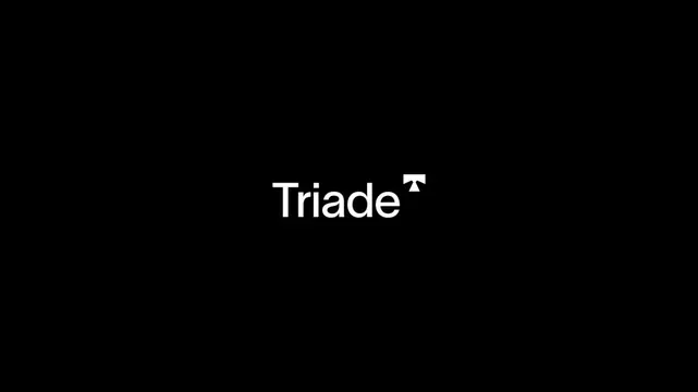 Triade logo, minimal, geometric, light