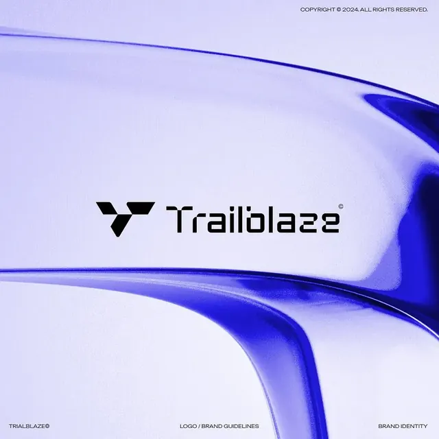 TrailBlaze logo, geometric, minimal, dark