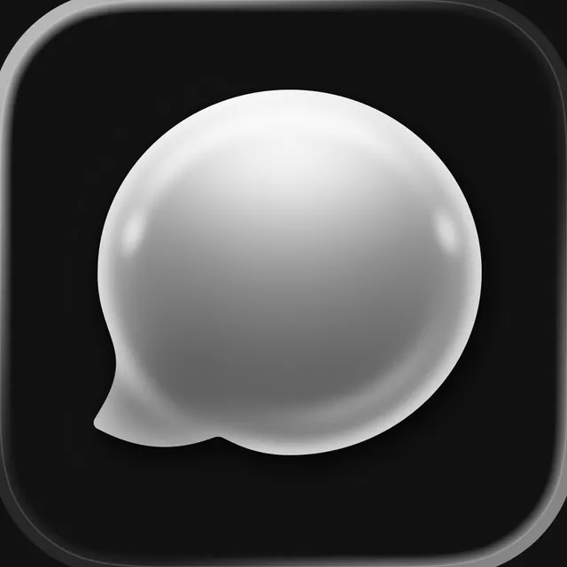 XChat, minimal, 3d-render, monochrome