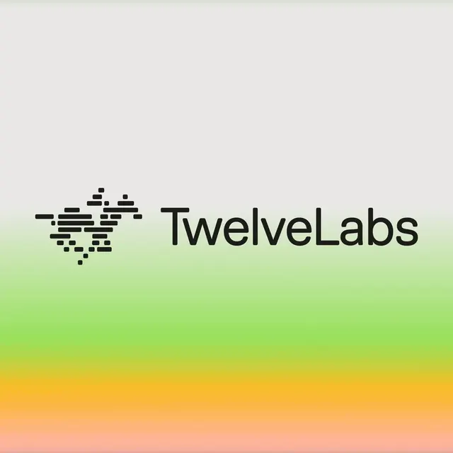 Twelve Labs logo, geometric, minimal, dark