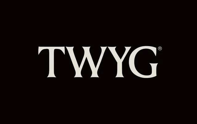 TWYG logo, luxury, light
