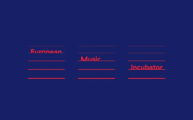 European Music Incubator Identity, minimal, swiss, dark