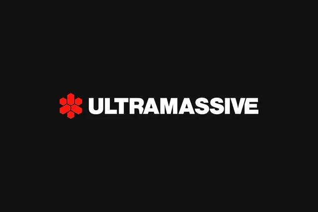 Ultramassive logo, geometric, warm