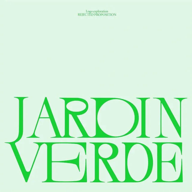 Jardin Verde logo exploration, minimal, flat, light