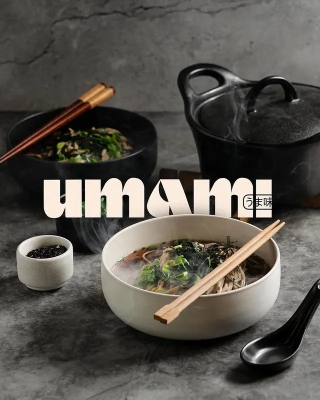 Umami logo, geometric, minimal, light