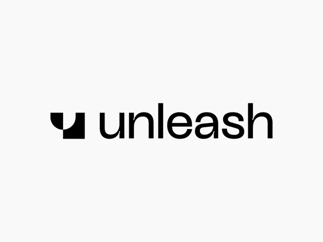 Unleash logo, geometric, minimal, dark