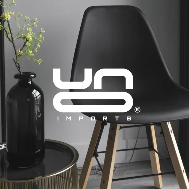 Uno Imports logo, geometric, minimal, light