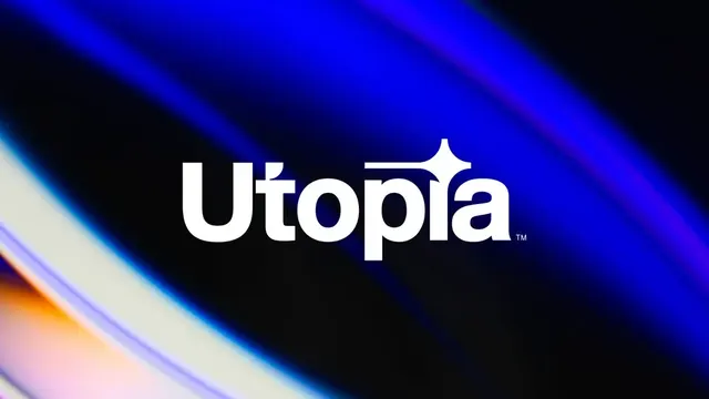 Utopia logo, geometric, light