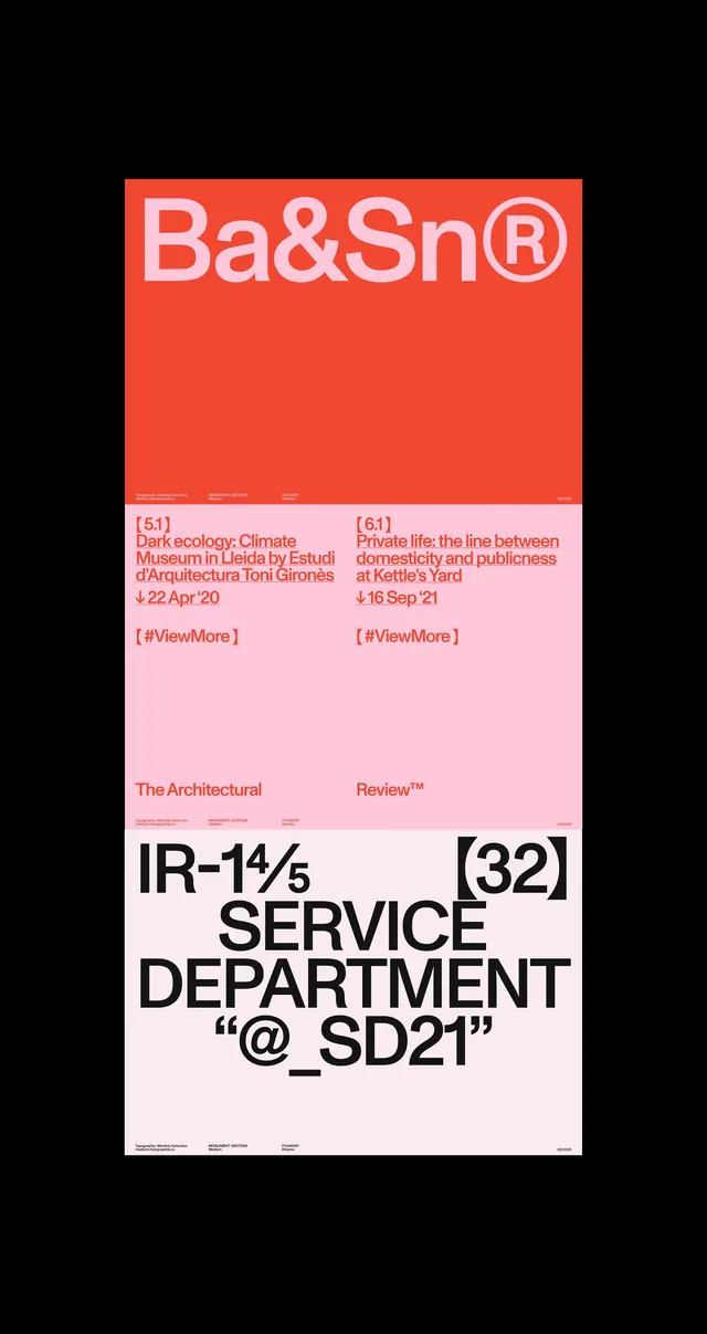 Ba&Sn Identity System, swiss, brutalist, high-contrast