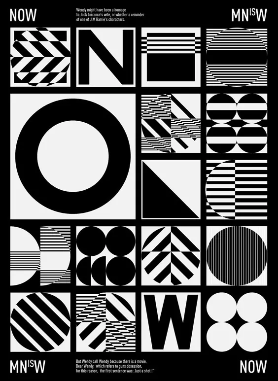 Geometric Pattern Identity System, minimal, swiss, monochrome
