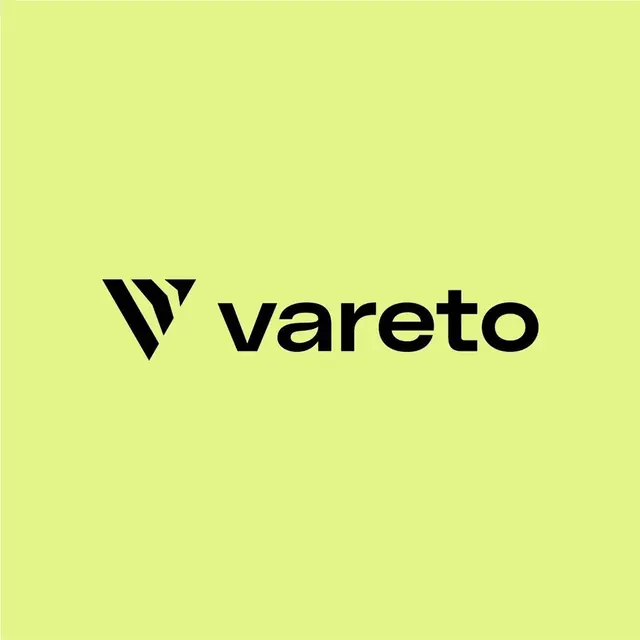 Vareto logo, geometric, minimal, dark