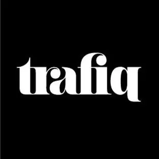 High-contrast serif wordmark on black, minimal, monochrome, dark