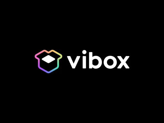 Vibox logo, geometric, minimal, light