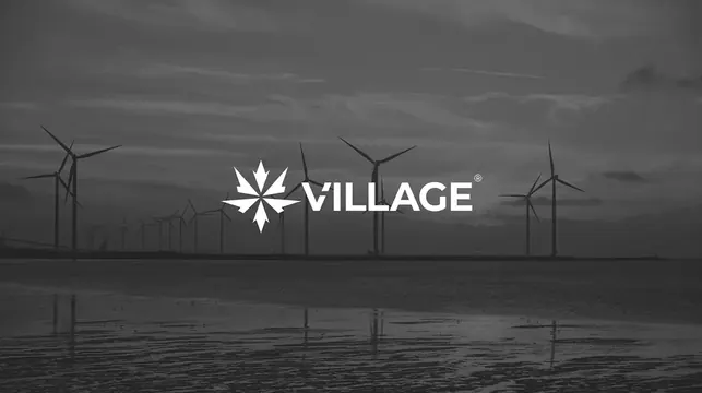 Village logo, geometric, minimal, light
