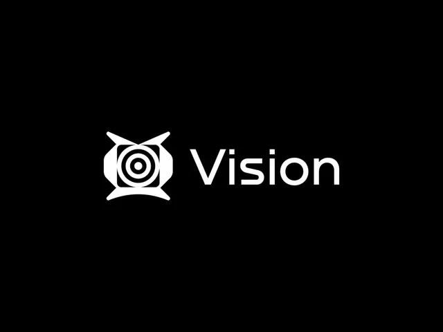 Vision logo, geometric, minimal, light