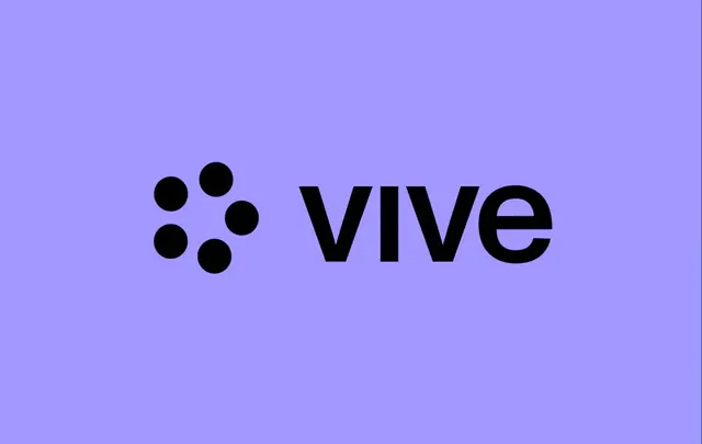 Vive logo, geometric, minimal, dark