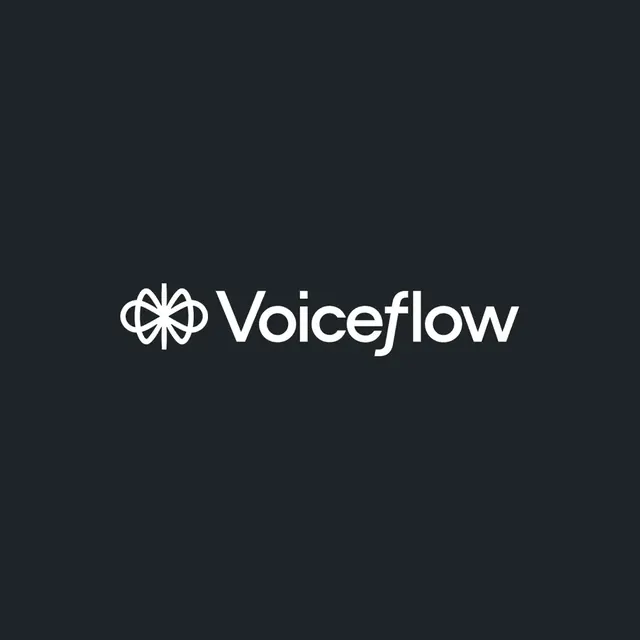 Voiceflow logo, geometric, minimal, light