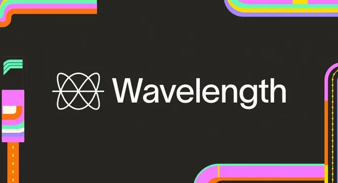 Wavelength logo, geometric, minimal, light