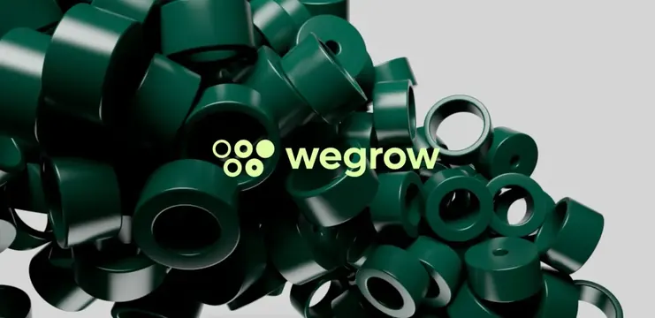 Wegrow logo, geometric, minimal, warm