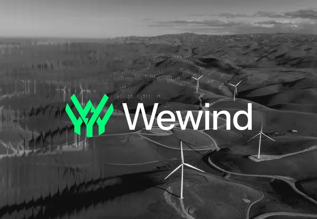 Wewind logo, geometric, minimal, cool