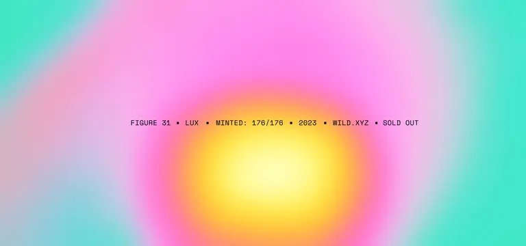 Radial aura gradient with a single monospaced metadata line, abstract, gradient-heavy, vibrant