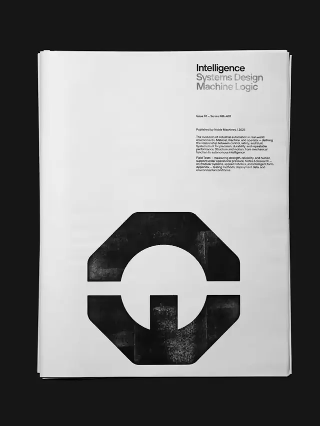 Noble Machines Rebrand, geometric, minimal, dark