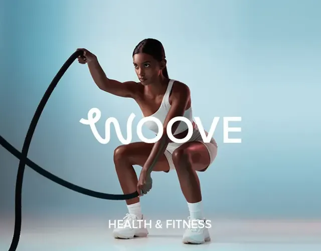 Woove logo, minimal, geometric, light