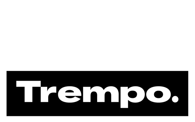 Trempo brand wordmark, minimal, corporate-clean, black