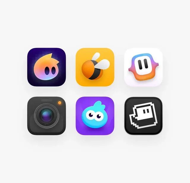 Rejected App Icons, 3d-render, playful, vibrant