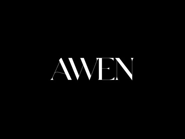 AWEN serif wordmark, minimal, monochrome, dark
