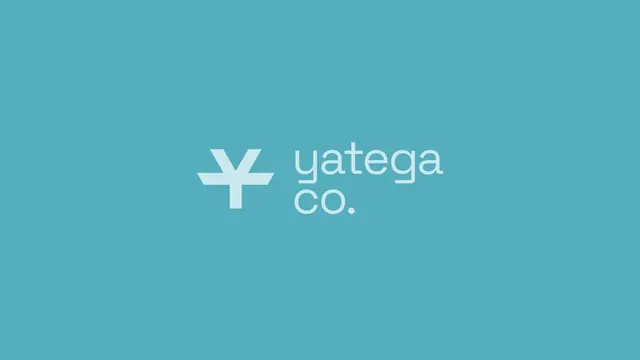Yatega logo, geometric, minimal, light