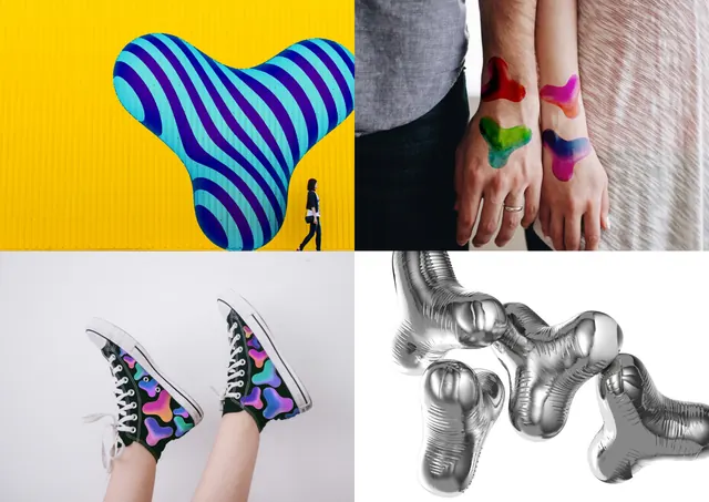 Yezzz! brand applications quad, playful, photographic, vibrant