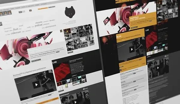 Colmeia.tv brand identity system, geometric, technical, dark