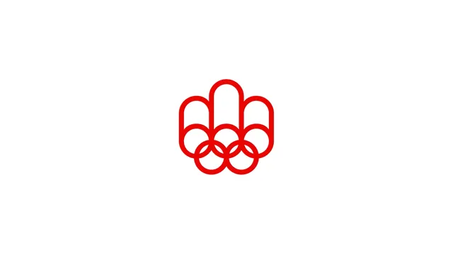 Red circle icon mark, minimal, geometric, vibrant