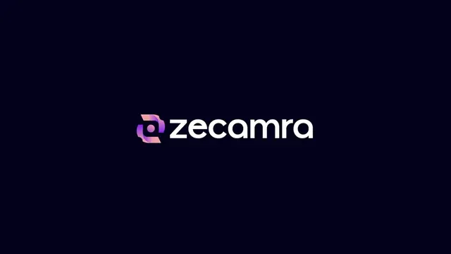 Zecamra logo, geometric, minimal, light