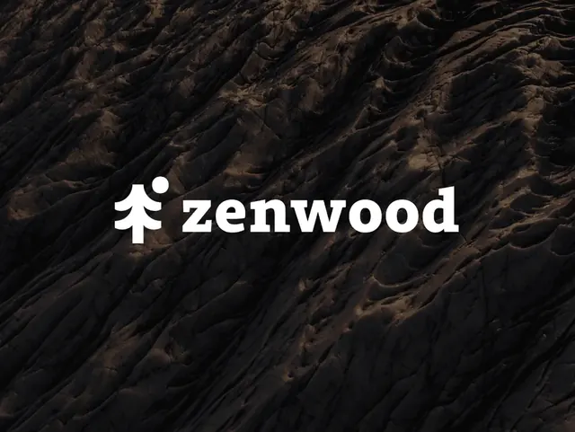 Zenwood logo, geometric, minimal, light